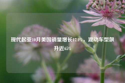 现代起亚10月美国销量增长17.4%，混动车型飙升近65%