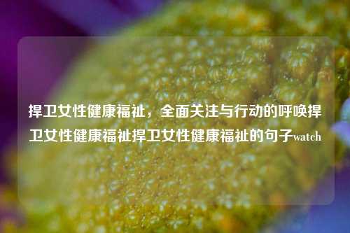 捍卫女性健康福祉，全面关注与行动的呼唤捍卫女性健康福祉捍卫女性健康福祉的句子watch