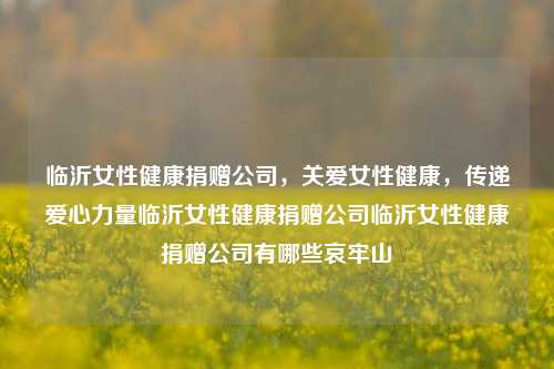 临沂女性健康捐赠公司，关爱女性健康，传递爱心力量临沂女性健康捐赠公司临沂女性健康捐赠公司有哪些哀牢山